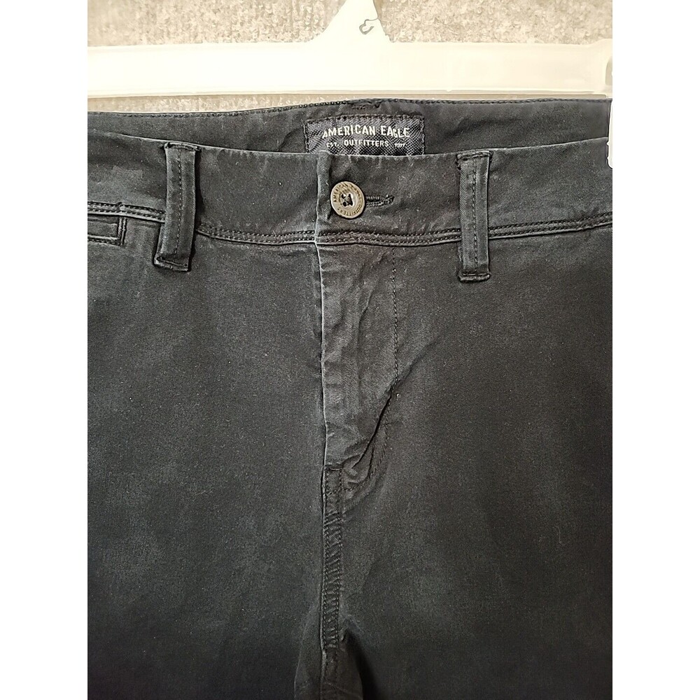 American Eagle 360 Extreme Flex Slim Fit Chino Khaki Pants Mens 30x32 Black - Picture 3 of 9